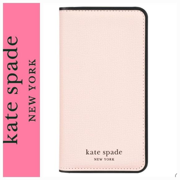 Kate Spade Google Pixel 8 Protective Wrap Folio Case- Pale Vellum/Black - Picture 1 of 10